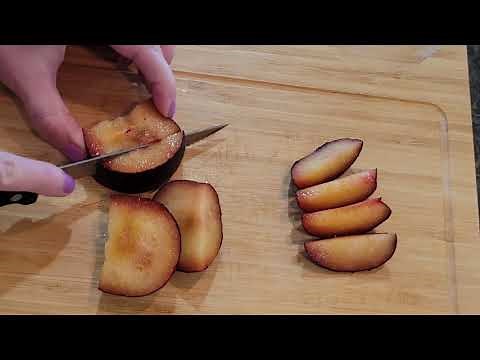 How To Slice A Plum Easily | Cut A Plum Into Pieces Perfectly
