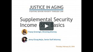 Free Webinar: Supplemental Security Income Basics