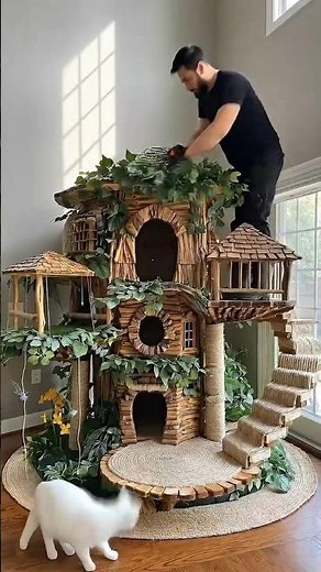 ✅ Building the Ultimate Luxury Cat Tree House 🏡🌿