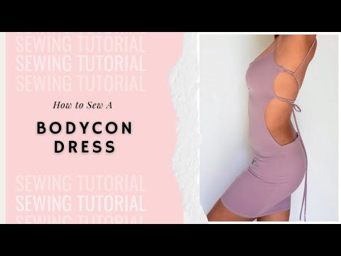 DIY Openback Bodycon Dress| How to sew a bodycon dress in 15 minutes.
