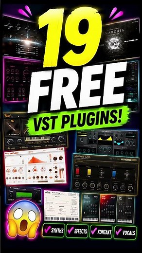 19 FREE Plugins?! 😱 #musicproduction #shorts