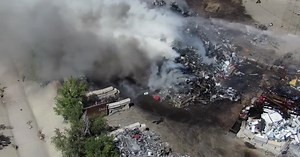 CSFD responds to scrap fire late Thursday morning