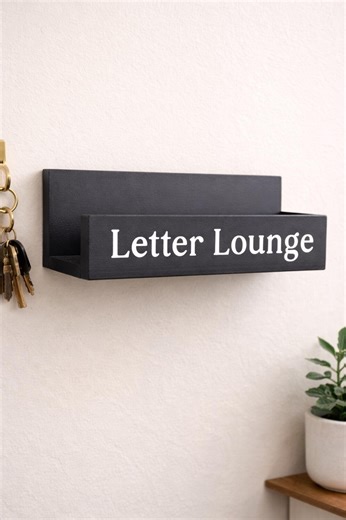 Custom Wall Mail Holder, Minimal Wooden Letter Organizer, Entryway Storage Personalized Modern Home Decor - Etsy