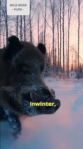 Wild boar fighting through deep winter snow — struggle, funny snorts and unstoppable spirit!
