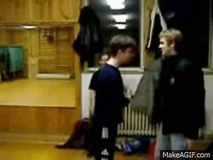 dude crashes into wall on Make a GIF