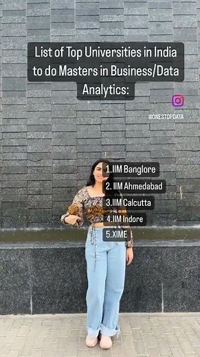 Top 6 Universities in India for Masters in Business/Data Analytics #dataanalytics #analytics