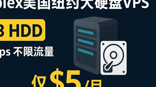 Fourplex美国纽约大硬盘VPS：1TB HDD、10Gbps不限流量仅$5/月，高性能Ryzen VPS低至$3.5/月