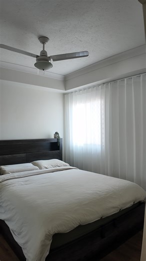 Aneka Tsujimoto on Instagram: "Soft light, calmer mornings, and my room finally feels finished ✨ These sheer curtains are from Tuiss @blindsonline and they’re made for an easy DIY install, but I didn’t have the time to do it myself so I used @airtasker to book someone to install them for me 🙌 Tuiss x Airtasker are partnered, so you can request an exclusive discount code from Tuiss to use when you book your install ✨ The before and after speaks for itself🤍If you’re going into the new year wanti