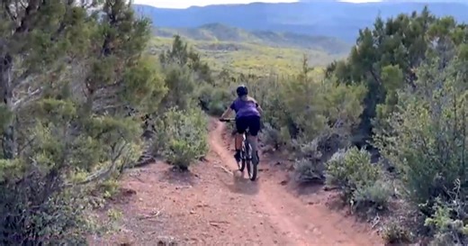 Woman starts mountain biking in her 50s, showing it's never too late: "New outlook on life"