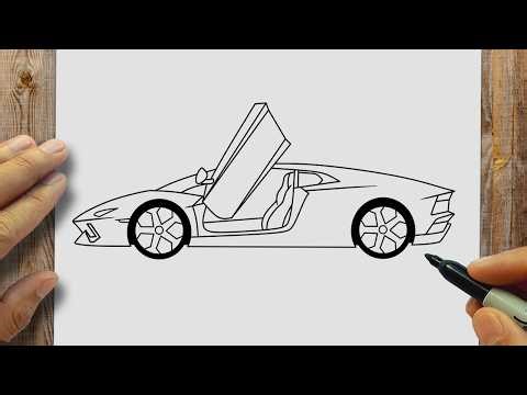 How To Draw a Lamborghini Aventador Door Opening ✏️