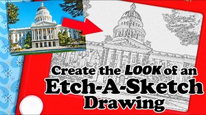 Photoshop: Etch-A-Sketch! How to create the retro look of Etch-A-Sketch drawings