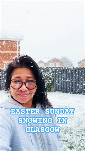 EASTER SUNDAY SNOWING IN GLASGOW #eastersunday #happyeaster2026 #snowfall