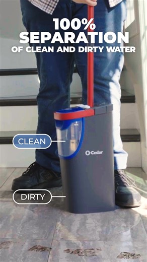 There’s a new member of the under-the-sink storage club. ​Meet the H2prO Flat Mop—your new favorite way to clean big with 100% separation of clean and dirty water. #H2prO #OCedar #OCedarCleanClean | O-Cedar