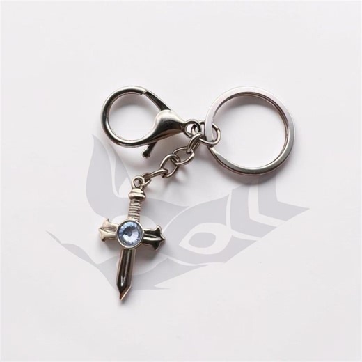 Gray Fairy Keychain, Anime Cross Keyring - Etsy
