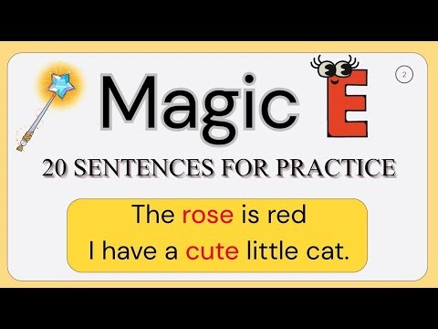 Magic E sentences for class 1 | Silent E word Sentences | Sentences for Practice | Long vowel sound