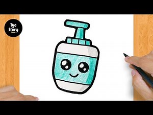 #112 How to Draw a Cute Hand Sanitizer - Easy Drawing Tutorial