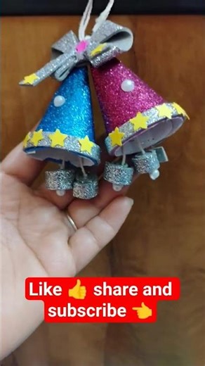 # JINGLE BELLS 🔔 R MADE FOR Christmas 🎄 DECORATION 🔔Bell🔔 with glitter paper...