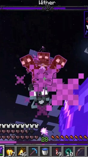 Defeating The Wither In 30 Sec As a Wizard In Minecraft #minecraft #boss #mods #tutorial #gaming