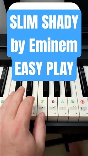 The Real Slim Shady EASY tutorial #piano #pianotutorial #slimshady #eminem