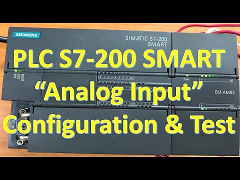 Step 7-Micro/Win smart connected to PLC S7-200 SMART for configure Analog module EM AM03 and testing