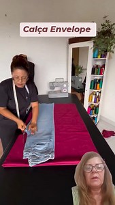 11K views · 9.1K reactions | Para calça envelope você vai usar duas medidas da altura da sua peça modelo. Recorte deixando 2 cm para costura. Arredonde a parte de baixo como no vídeo. Baixe 4 cm da cintura parte da frente. Faça tiras para cós e amarrar. #calçaenvelope #corteetrama #vocêmesma Créditos @ vhalsouzza | Corte e Trama | Facebook