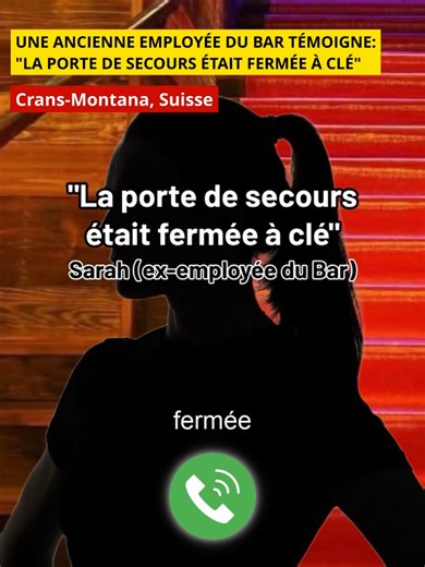 Témoignage sur l'incendie du Nouvel An à Crans-Montana