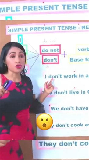 Learn SIMPLE PRESENT TENSE in English with the teacher 🤗 #easyenglishtv #classes #teamlittlebooks