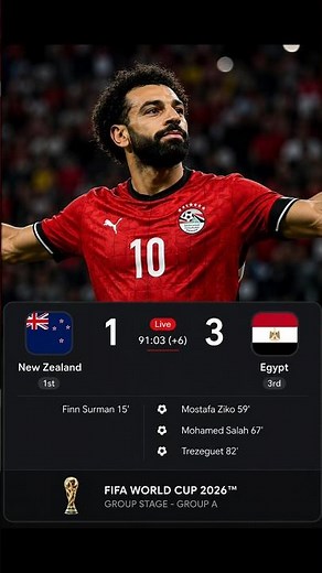 🔥 New Zealand vs Egypt 1-3 Highlights | Salah & Trézéguet Goals | FIFA World Cup 2026 #worldcup2026