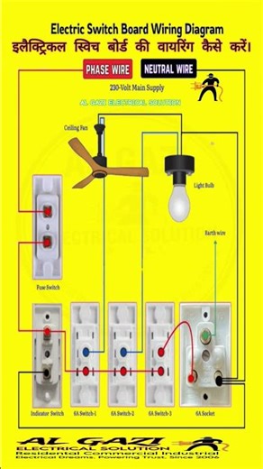 Switch Board Wiring Kaise Kare ⚡ | Full Practical Guide | Electrician Viral Short #wiringdiagrams