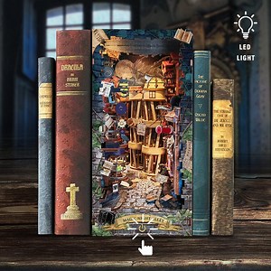 Book Nook: Magic Alley – DIY 3D Wooden Miniature | Wizard Bookend Puzzle With Touch Light | Fantasy Bookshelf Insert – Circus Kit - Etsy