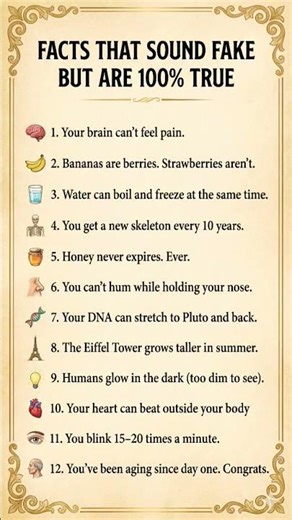 12 Scientific Facts That Will Blow Your Mind 🤯 (Human Body & Nature)#science #knowledge #fact#shorts