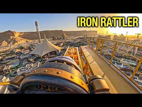 TILT COASTER "Iron Rattler" - World's Tallest - POV - Six Flags Qiddiya