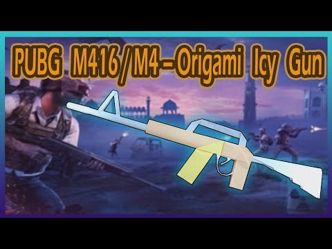 PUBG M4 Ice Gun Origami Tutorial ❄️ | How to Make M416 Paper Gun