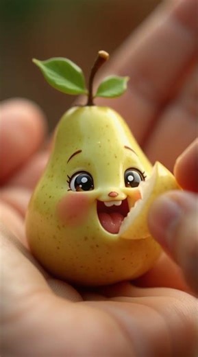 Perfect Pear ASMR 🍐 #eating #raspberry #satisfying #asmr