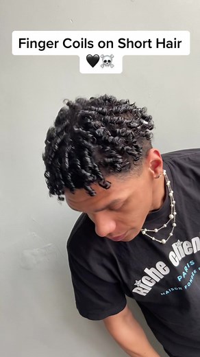 Finger Coils Hairstyles for Short Hair