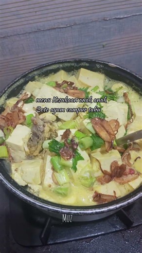 Menubkesukaan anak anak soto ayam tahu #cooking #food