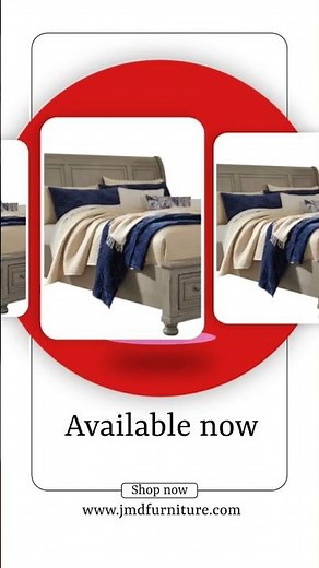 Lettner Queen Sleigh Bed with 2 Storage Drawers with Mirrored Dresser
