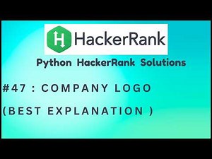 #47 HackerRank: Company Logo | Python HackerRank Solutions