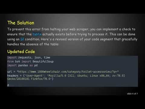 Solving NoneType Errors in BeautifulSoup When Extracting Table Data in Python