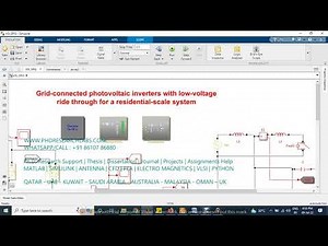 Grid connected photovoltaic inverters with low voltage ride through for a residential scale system
