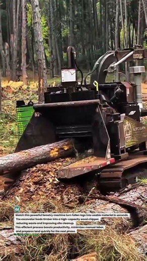 High-Speed Forestry Mulching & Log Processing Machine 🚜🌲 #Forestry #Logging #HeavyEquipment