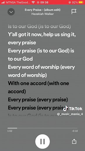 Every Praise - Gospel Sunday Spotify Lyrics Video