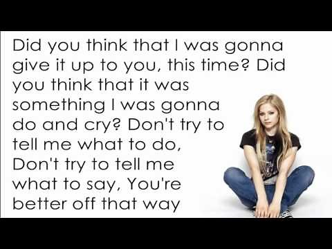 Avril Lavigne - Don't Tell me [Lyrics/Letra]