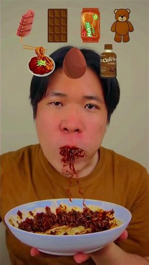 Eating Random Brown Color Food 🤎 #asmr #shorts #mukbang