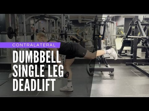 Contralateral Dumbbell Single Leg Deadlift