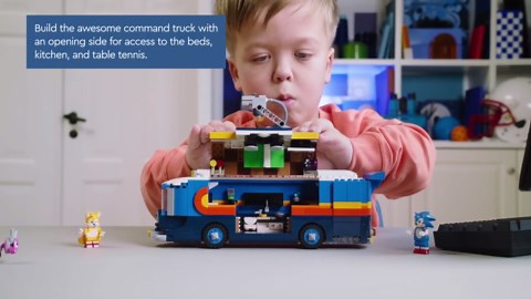 LEGO Sonic The Hedgehog Team Sonic Command Truck Building Toy - Pretend Play Vehicle W/5 Figures for Boys & Girls, Ages 8+ - Toy Building Blocks for Kids - Gift Idea for Birthdays - 77006