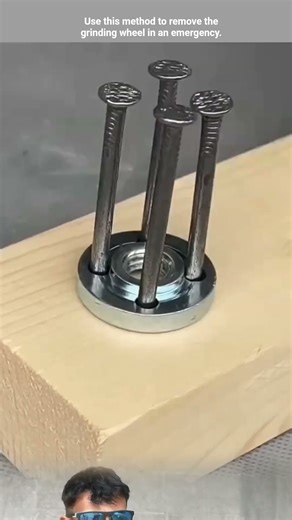 Use this method to remove the grinding wheel in an emergency.