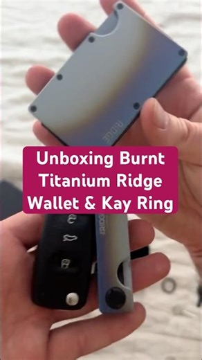 Ridge Wallet & Key Ring - Burnt Titanium unboxing and review #minimalist #mensfashion #mensstyle