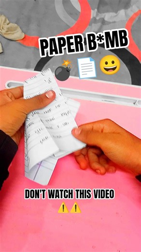 Light Turn on Paper Popper📄😀💣Paper B*mb Loud sound Origami Cannon NuclearBomb #craft #shorts