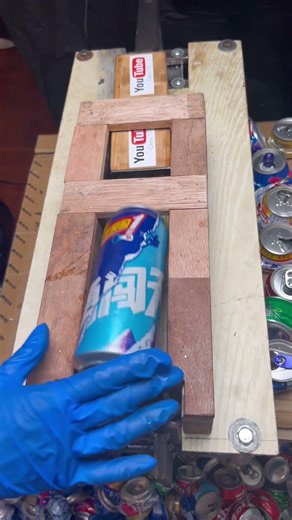 Minimalist wooden machine build #shorts #cancrushin #cancrushing #satisfying #HolidaysOnShorts